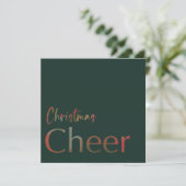 Kerst Cheer Moderne Typografie Foto Feestdagenkaart (Staand voorkant)