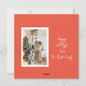 Kerst Cheer Moderne Typografie Foto Feestdagenkaart (Achterkant)