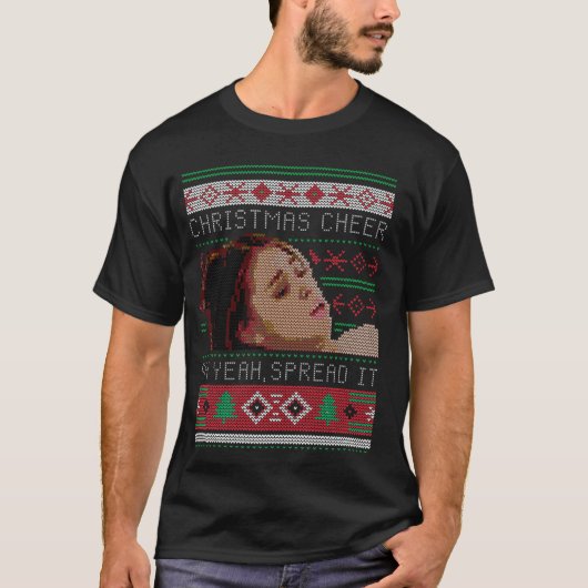 Kerst Cheer Oh Ja, Verspreid het kerstzweet T-shirt (Voorkant)