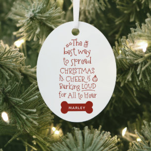 Kerst Cheer Pet Foto Metalen Ornament