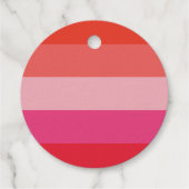 Kerst Cheer Red Stripes Vakantie Folie Bedankjes Labels (Achterkant)