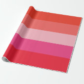 Kerst Cheer Red Stripes Vakantie inpakpapier (Uitgerold)