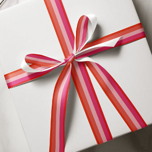 Kerst Cheer Red Stripes Vakantie Satijnen Lint