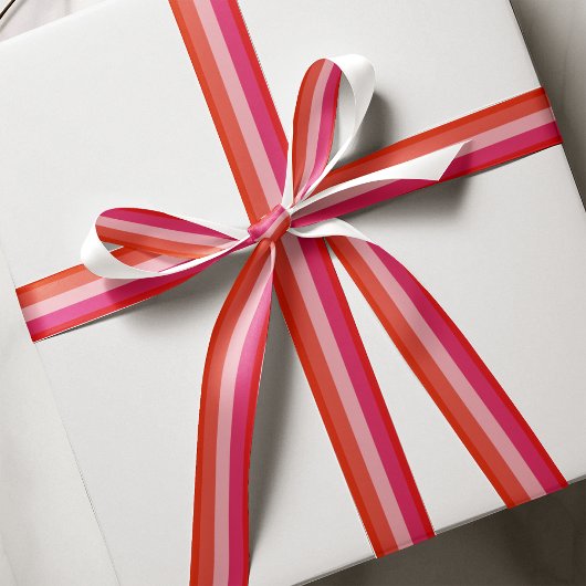 Kerst Cheer Red Stripes Vakantie Satijnen Lint