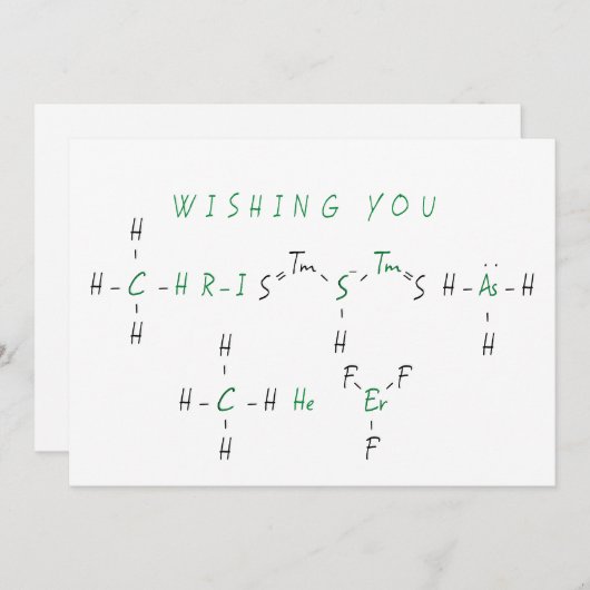 Kerst Cheer Scheikunde Wetenschap Leraar Vakantie Feestdagenkaart (Voorkant / Achterkant)