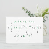 Kerst Cheer Scheikunde Wetenschap Leraar Vakantie Feestdagenkaart (Staand voorkant)