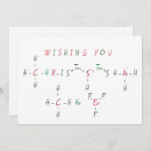 Kerst Cheer Scheikunde Wetenschap Leraar Vakantie Feestdagenkaart (Voorkant / Achterkant)