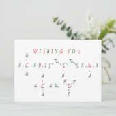 Kerst Cheer Scheikunde Wetenschap Leraar Vakantie Feestdagenkaart (Staand voorkant)