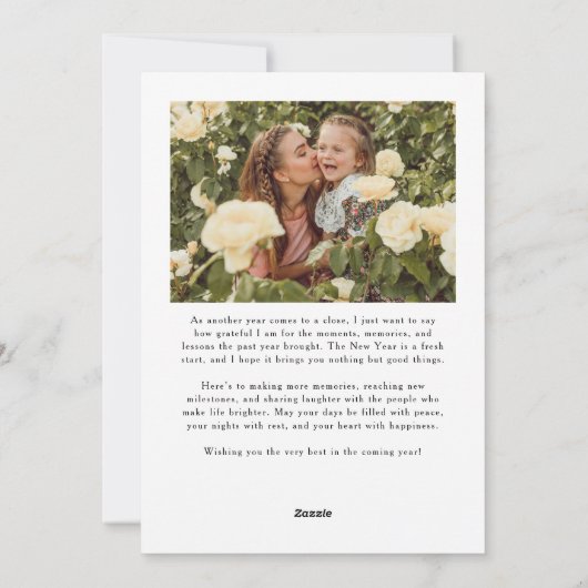 Kerst Cheer Script Witte Kerst Foto Feestdagenkaart (Achterkant)