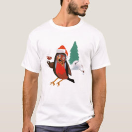 Kerst Cheers Robin op heren t-shirt