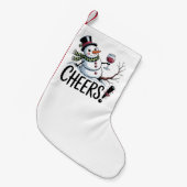Kerst Cheers Snowman Keuken Wijn Keuken Kleine Kerstsok (Voorkant (Hangend))