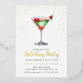 Kerst Cheers Vakantie Party Folie Uitnodiging (Voorkant)