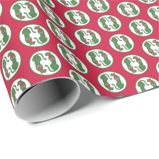 Kerst Cheetahs Cadeaupapier (Rol Hoek)
