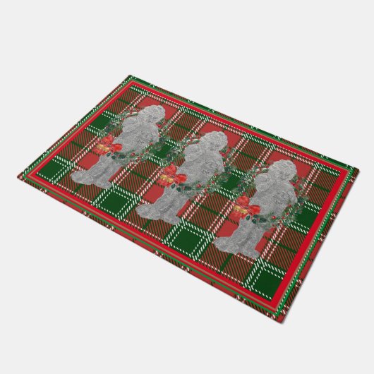 Kerst Cherub Angel Plaid Deurmat Welkom mat (Schuin)