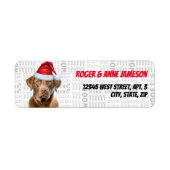 Kerst Chesapeake Bay Retriever Hondennaam Etiket (Voorkant)