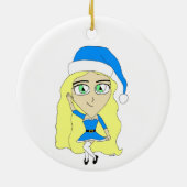 Kerst chibi keramische ornament (Achterkant)