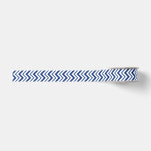 Kerst chic blauw & wit zigzag streep grosgrain lint (Voorkant)