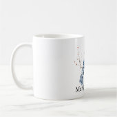Kerst Chic Blauw Witte Sneeuwman Koffiemok (Links)