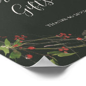 Kerst Chic Botanisch Donkergroene Kaarten en Cadea Poster (Hoek)