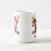 Kerst chic Monogram initiaal W vrolijk Kerstfeest Koffiemok (Center)