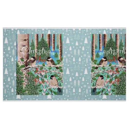 Kerst Chickadee Chatter Fabric 2 Stof (Fat Quarter)