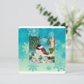 Kerst Chickadee Chatter Kaart (Staand voorkant)