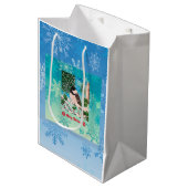 Kerst Chickadee Chatter Medium Cadeauzakje (Voorkant Gekanteld)