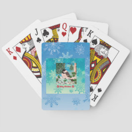 Kerst Chickadee Chatter Pokerkaarten