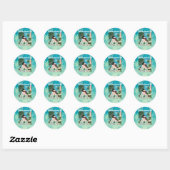 Kerst Chickadee Chatter Ronde Sticker (Vel)