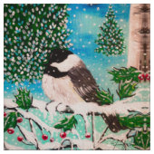 Kerst Chickadee Chatter Stof 4 (Swatch)