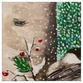 Kerst Chickadee Chatter Stof 5 (Swatch)