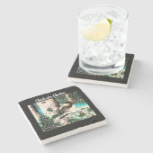 Kerst Chickadee Chatter Stone Onderzetter (Zijkant)