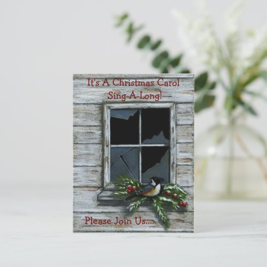 KERST: CHICKADEE: UITNODIGING (Staand voorkant)