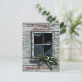 KERST: CHICKADEE: UITNODIGING BRIEFKAART (Staand voorkant)
