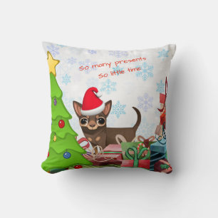 Kerst Chihuahua Accent Kussen