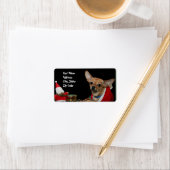 Kerst Chihuahua adresetiketten Etiket (Insitu)