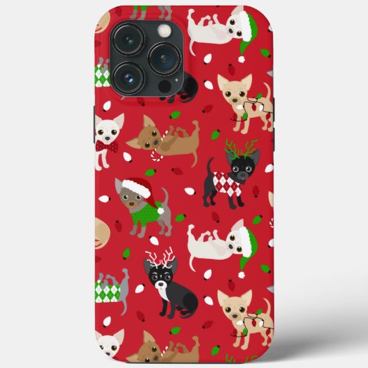 Kerst Chihuahua Alle Vachten Case-Mate iPhone Case (Achterkant)