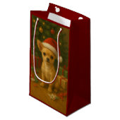 Kerst Chihuahua cadeautas (Voorkant Gekanteld)