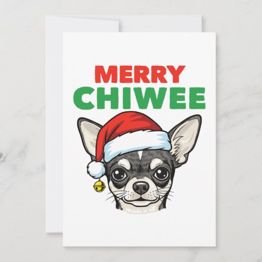 Kerst Chihuahua Feestdagenkaart (Voorkant)