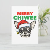 Kerst Chihuahua Feestdagenkaart (Staand voorkant)