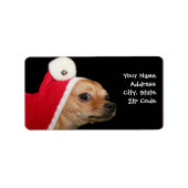 Kerst chihuahua hond adresetiketten etiket (Voorkant)