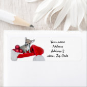 Kerst Chihuahua hond Etiket (Insitu)
