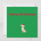 Kerst Chihuahua Hond Groen Vrolijk Groet (Voorkant)