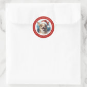 Kerst Chihuahua Hond Ronde Stickers (Tas)