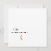 Kerst Chihuahua Hond Wit Groen Vrolijke Groet (Achterkant)