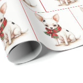 Kerst Chihuahua met geplakte sjaal Cadeaupapier (Rol Hoek)