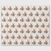 Kerst Chihuahua met vakantie trui Cadeaupapier (Vlak)