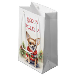 Kerst Chihuahua met vakantie trui Klein Cadeauzakje