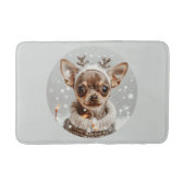 Kerst Chihuahua Rendier Hond Badmat (Voorkant)