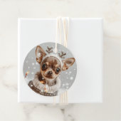 Kerst Chihuahua Rendier Hond Bedankjes Labels (In situ)